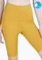 กางเกงโยคะขาสั้น IBY - High Waist Yoga Knee Breeches - Yellow