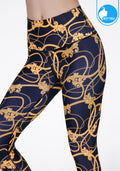 IBY-Yoga pants, long legs, model 535S - Golden Rope pattern