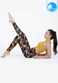 IBY-Yoga pants, long legs, model 535S - Golden Rope pattern