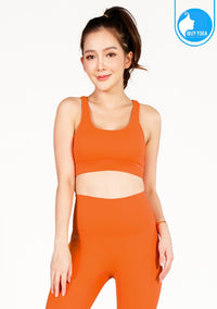สปอร์ตบรา บราโยคะ บราออกกำลังกาย IBY - Yoga Sport Bra Light Support Back Butterfly - Orange สีส้มแสด *พร้อมส่ง*