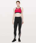 Lululemon Get Going Train Tight - Black/Heathered Black/Flamenco Red