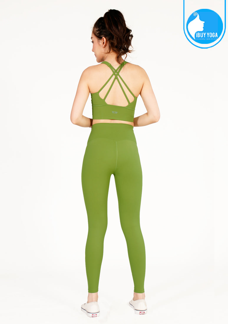 สปอร์ตบรา บราโยคะ บราออกกำลังกาย IBY - Yoga Sport Bra Light Support Flow - Green Pear สีเขียวลูกแพร์