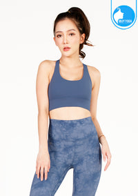 สปอร์ตบรา บราโยคะ บราออกกำลังกาย IBY - Yoga Sport Bra Light Support Blend - Dark Blue น้ำเงินเข้ม