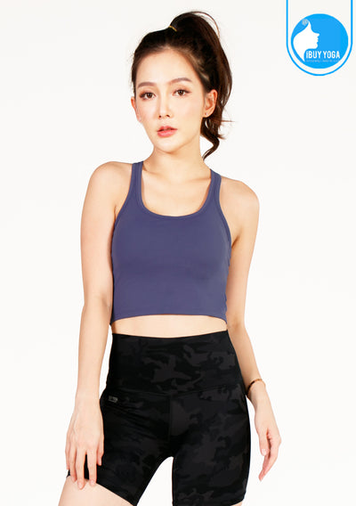 Sports bra, yoga bra, exercise bra IBY - Yoga Sport Crop With Bra Cropped - Pulple purple