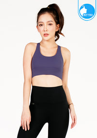 สปอร์ตบรา บราโยคะ บราออกกำลังกาย IBY - Yoga Sport Bra Light Support Blend - Purple ม่วง