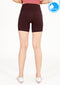 IBY - Bermuda Yoga Short Biker - Wine Red แดงเข้มไวน์