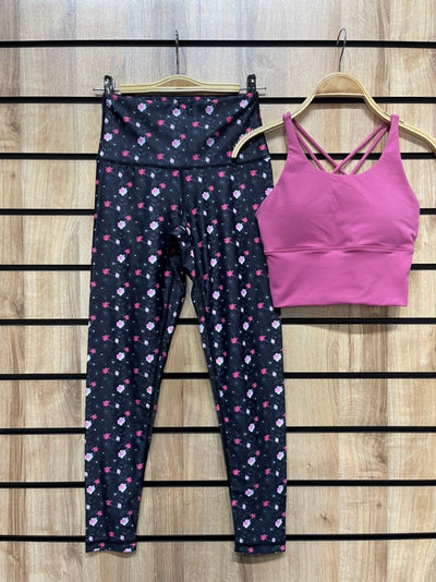 IBY- Long Legging - Pink Floral Pattern-S