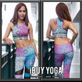 Sports bra, yoga bra, exercise bra Fitz - Fairy crop Bra - AZTEC MAXICAN *Ready to ship*