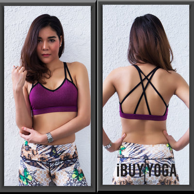 Sports bra, yoga bra, exercise bra Fitz - 4 Angle Bra - Purple *Ready to ship*