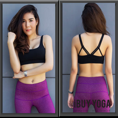 Sports bra, yoga bra, exercise bra, Fitz - Maria Bra - Black *Ready to ship*
