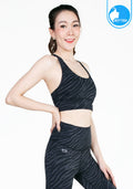 IBY - Yoga Sport Bra Stand Out - Dark Gray Zebra Dark Gray Zebra pattern