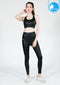 Sports bra, yoga bra, exercise bra IBY - Yoga Sport Bra Stand Out - Black Silver, shiny black pattern