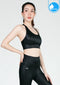 Sports bra, yoga bra, exercise bra IBY - Yoga Sport Bra Stand Out - Black Silver, shiny black pattern