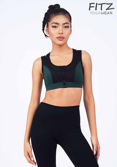 Sports bra, yoga bra, exercise bra, Fitz - Viviana Sports Bra - Green *Ready to ship*