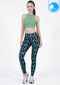 IBY-Long yoga pants, model 535S - Cactus pattern