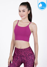 IBY - Yoga Sport Crop With Bra Awake - Raspberry ราสเบอร์รี่